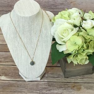 NWT Semi Precious Natural Stone Pendant Necklace